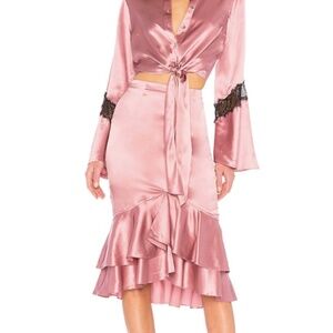 Cinq a Sept Anissa Midi Skirt in Tea Rose Size 2 NWOT